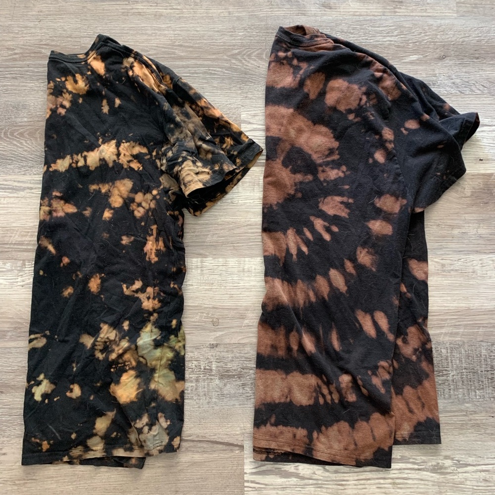 Two tye dye shirts